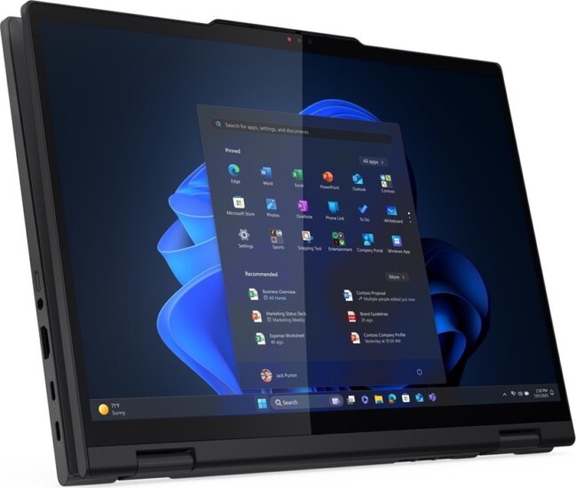 Lenovo ThinkPad T14s 2in1 Gen 1 Laptop Fekete (14" Touch / Intel Core Ultra 7-255U / 32GB / 1TB M.2 SSD / Win 11 Pro)