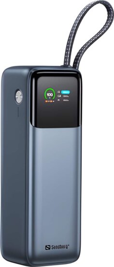 Sandberg 421-31 Powerbank integrált USB-C kábellel 27000mAh 240W - Kék