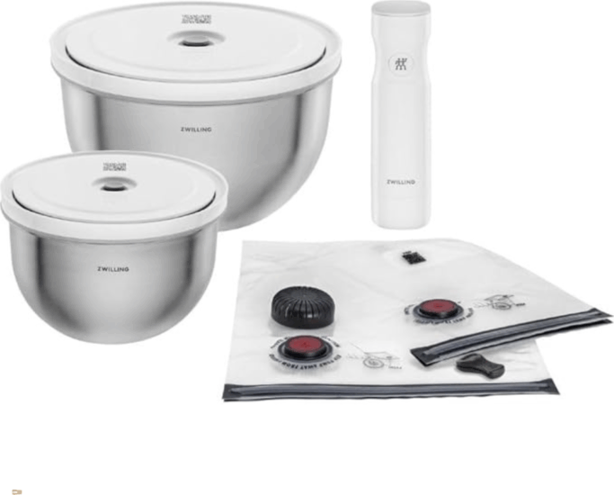 Zwilling 1031015 Elektromos Vákumfóliázó készlet (9db/csomag) - Fehér/Ezüst