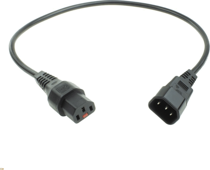 ACT AK5191 230V C13 - C14 Hosszabító tápkábel 1,5m - Fekete