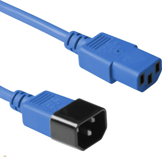 ACT AK5110 230V C13 - C14 Hosszabító tápkábel 1,8m - Kék