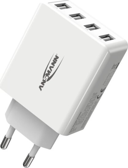 Ansmann HC430 4x USB Hálózati Gyorstöltő Adapter 30W - Fehér Ansmann HC430 4x USB Hálózati Gyorstöltő Adapter 30W - Fehér