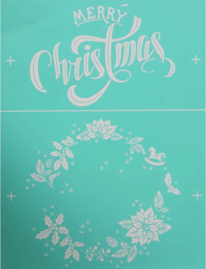 Pentart Karácsonyi koszorú Szita stencil Sablon