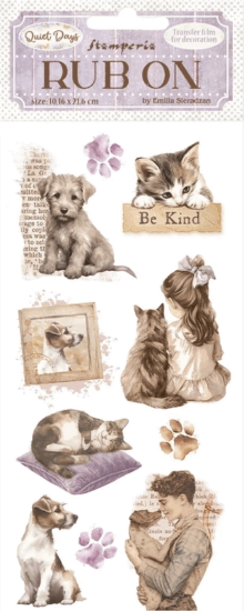 Pentart Quiet Days dogs and cats K aparós matrica készlet