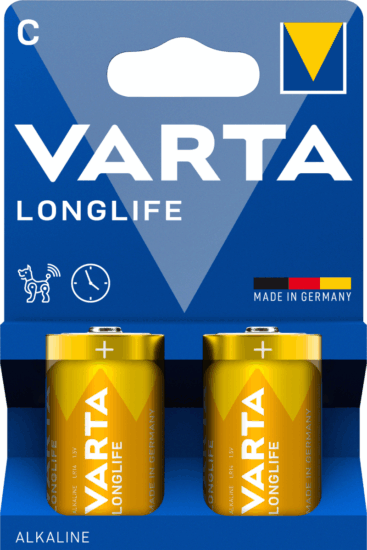 Varta Longlife Baby C Alkáli Elem 1.5V (2db /csomag)