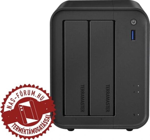 TerraMaster F2-425 4GB 2-rekeszes NAS 2x SSD/HDD - Fekete