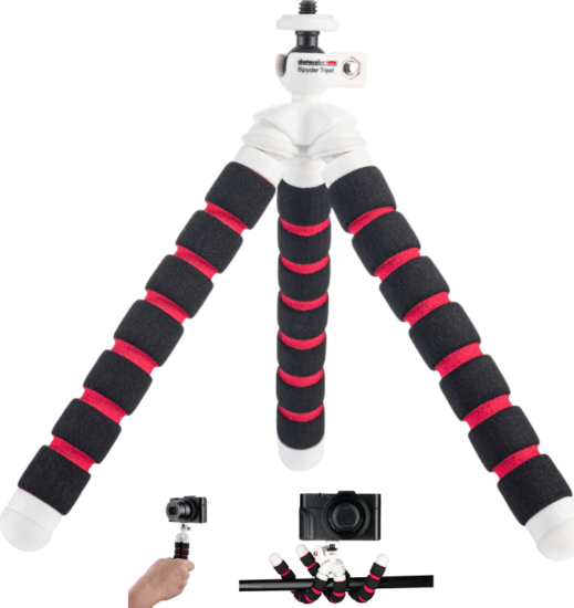 Datacolor STP100 Spyder Háromlábú Kamera állvány (Tripod) - Fekete/Piros