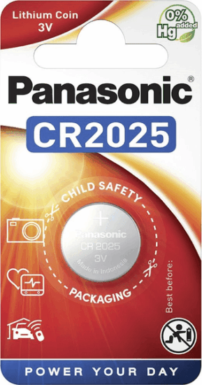 Panasonic CR2025 Lítium Gombelem (12db / csomag)