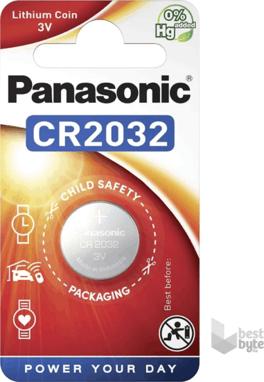 Panasonic CR2032 Lítium Gombelem (12db / csomag)