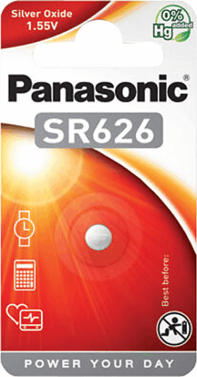 Panasonic SR-626 EL Ezüst oxid Gombelem 1.55V (12db / csomag)