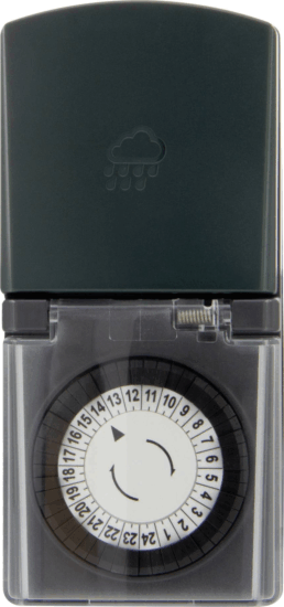 REV 0025700409 Kültéri Időzítő Kapcsoló - Fekete