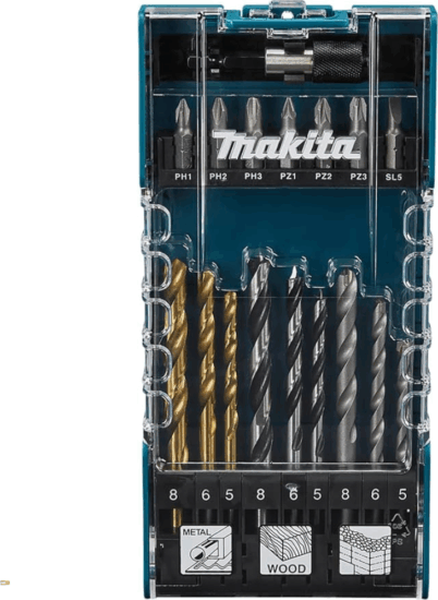 Makita D-74887 Fúrószár és Csavarbehajtó bitfej készlet (17 db / csomag)