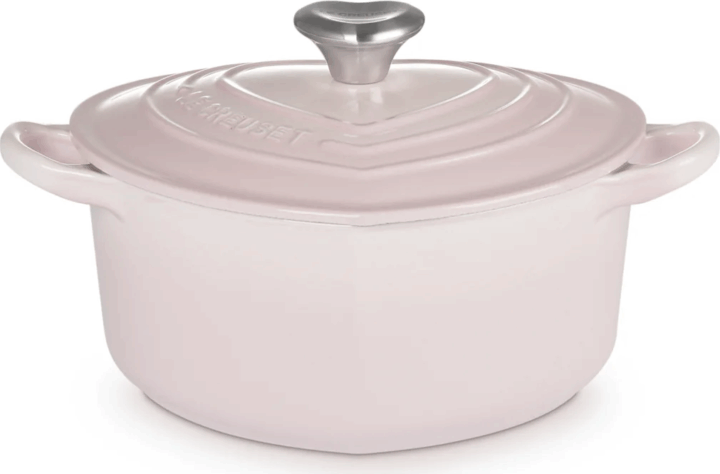 Le Creuset Heart Szív alakú Öntöttvas Sütőedény 20cm - Halvány rózsaszín