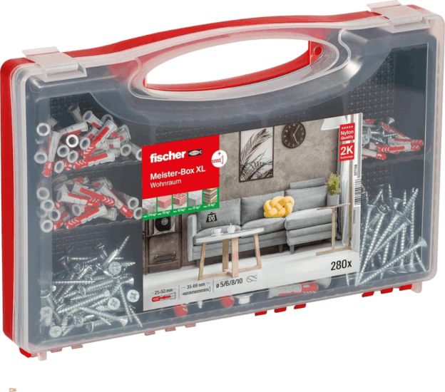 Fischer 577158 Meister-Box XL Tipli és csavar készlet Ø5/6/8/10 35-69mm (280db/csomag)