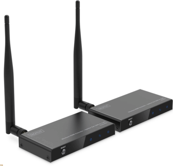 Digitus DS-55346 WiFi 100m HDMI Elosztó Splitter szett - Fekete