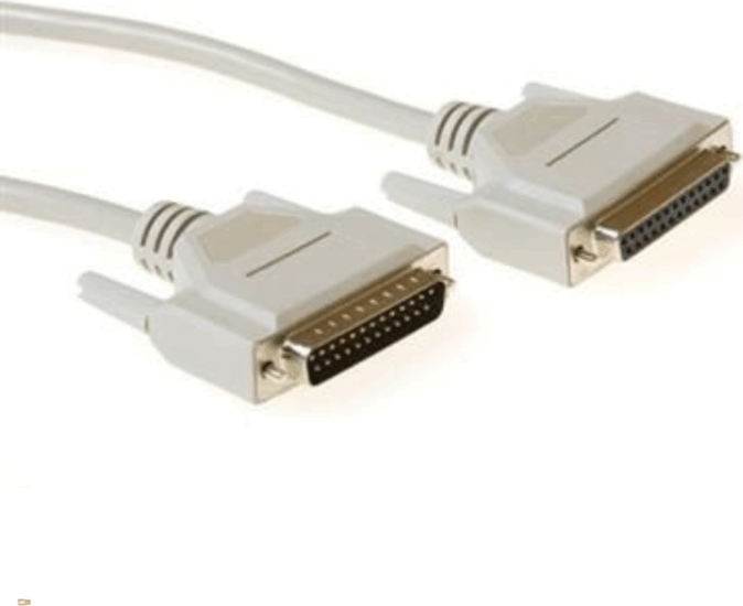 ACT AK4046 25 pin S-sub apa - 25 pin D-sub anya Hosszabító kábel 3m - Fehér