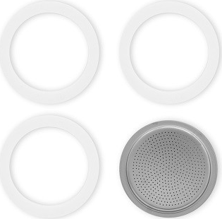 Bialetti Ricambi 3 db tömítés + 1 db szűrő 1 adagos Moka Express kotyogós kávéfőzőhöz