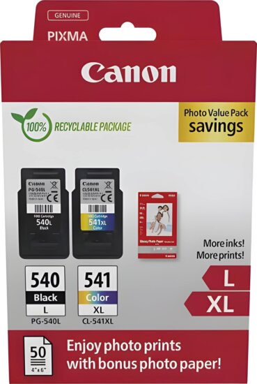 Canon (PG-540L + CL-541XL + GP501) Eredeti Tintapatron Multipack - Fekete/Cián/Magenta/Sárga