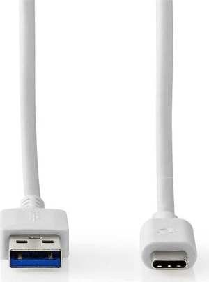 Nedis CCGW61600WT10 USB-A Apa - USB-C Apa 3.2 Adat és Töltőkábel 60W 1m - Fehér