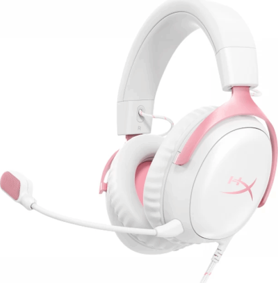 HP HYPERX Vezetékes Gamer Fejhallgató Headset - Fehér / Rózsaszín HP HYPERX Vezetékes Gamer Fejhallgató Headset - Fehér / Rózsaszín