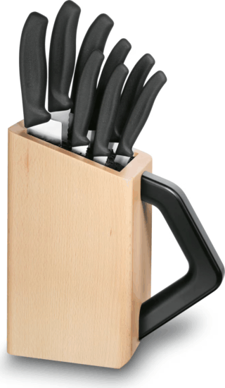Victorinox Classic Rozsdamentes acél késkészlet 8 darabos - Fekete / Barna