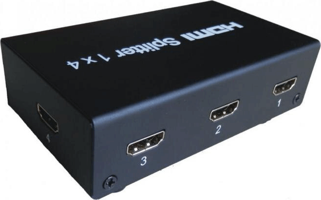 Sbox HDMI-4 4 portos HDMI 1.4 Elosztó Splitter (1 PC - 4 kijelző) - Fekete