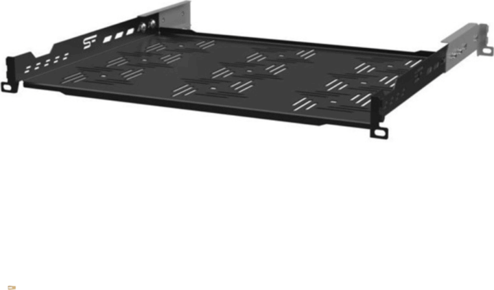 Stalflex B-RSA19-1U-350B Rackszekrény polc 19" / 1U / 35 cm - Fekete (Úracsomagolt)