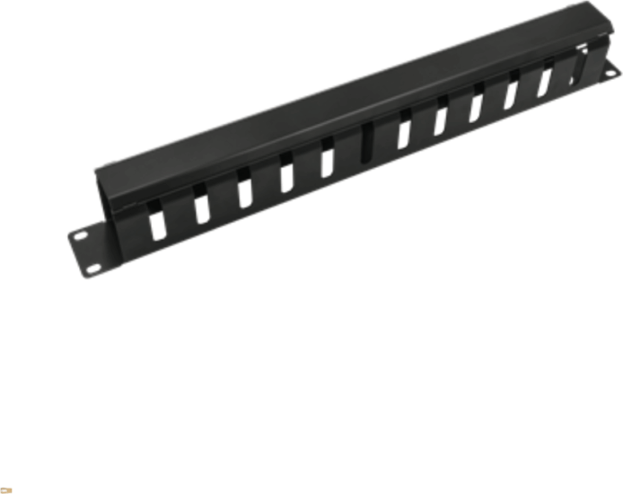 Walisec 1U 19" Rackszekrény kábelrendező - Fekete