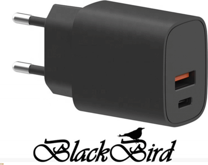 BlackBird USB-C / USB-A Hálózati Adapter 25W - Fekete