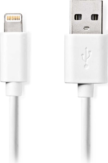Nedis Lightning to USB-A iPhone Adat és töltőkábel 1m - Fehér