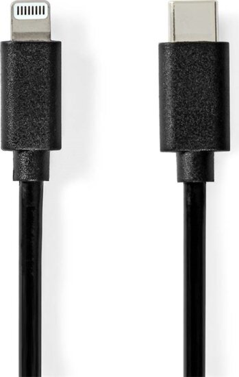 Nedis Lightning to USB-C iPhone Adat és töltőkábel 1m - Fekete Nedis Lightning to USB-C iPhone Adat és töltőkábel 1m - Fekete