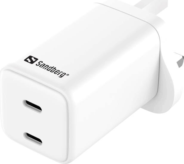 Sandberg 441-62 65W 2x USB-C Hálózati Gyorstöltő - Fekete