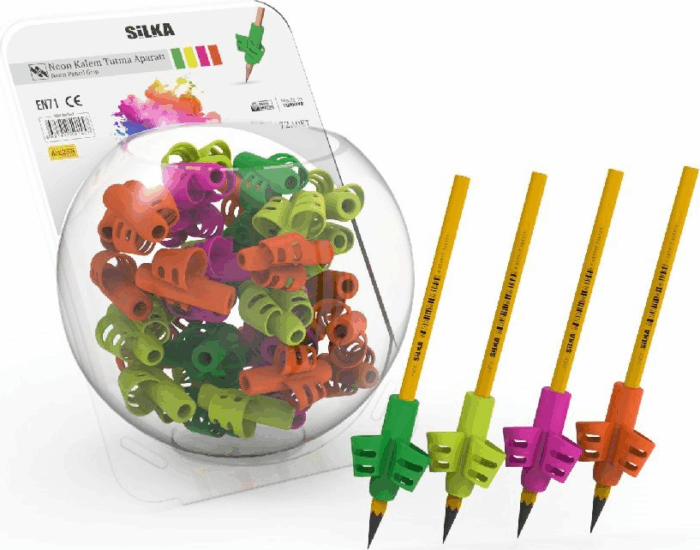 Silka SLK-ART.25N Fogássegítő szilikon ceruza markolat - Több színű