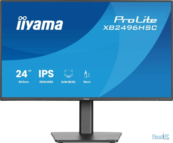 iiyama 24" XB2496HSC-B1 ProLite 16:9 FullHD IPS LED Monitor - Fekete