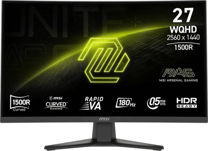 MSI MAG 27" 275CQFDE 16:9 WQHD Rapid VA LED Ívelt Gaming Monitor - Fekete