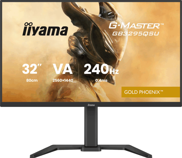 iiyama 31.5" GB3295QSU-B1 G-Master 16:9 QHD Fast VA LED Gaming Monitor - Fekete