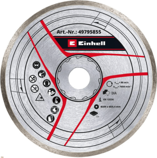 Einhell 49795855 Gyémántvágó korong Ø200 x 25,4 x 2,4mm Einhell 49795855 Gyémántvágó korong Ø200 x 25,4 x 2,4mm