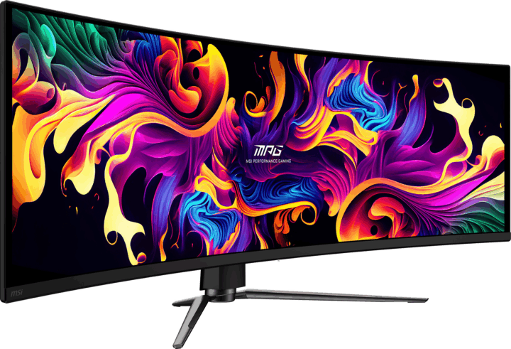 MSI MPG 49" 491CQPXDE 32:9 DQHD QD-OLED Ívelt Gaming Monitor - Fekete