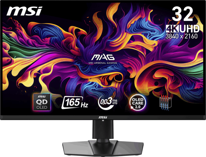 MSI MAG 31.5" 321UPDE 16:9 4K UHD QD-OLED Gaming Monitor - Fekete