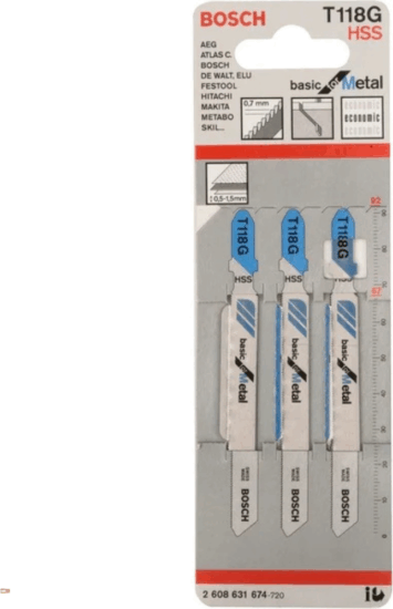 Bosch 2608631674 Szúrófűrészlap készlet 92 mm (3db/csomag) Bosch 2608631674 Szúrófűrészlap készlet 92 mm (3db/csomag)