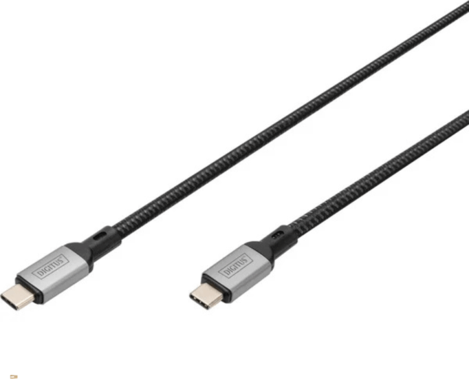 Digitus USB-C Apa - USB-C Apa 4.0 Adat és Töltőkábel 60 Watt 3m - Fekete