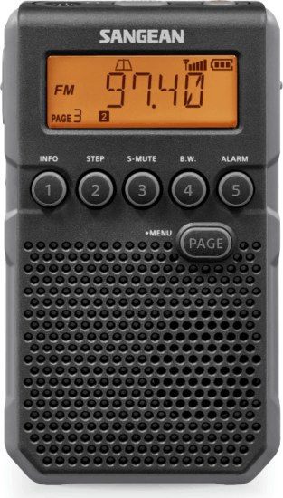 Sangean DT-800 Tölthető AM / FM Zsebrádió - Fekete