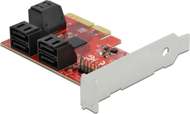 DeLOCK 6x belső SATA port bővítő PCIe x4 kártya