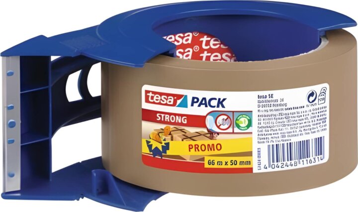 Tesa Strong Handabroller Ragasztószalag 66 m × 50 mm - Barna