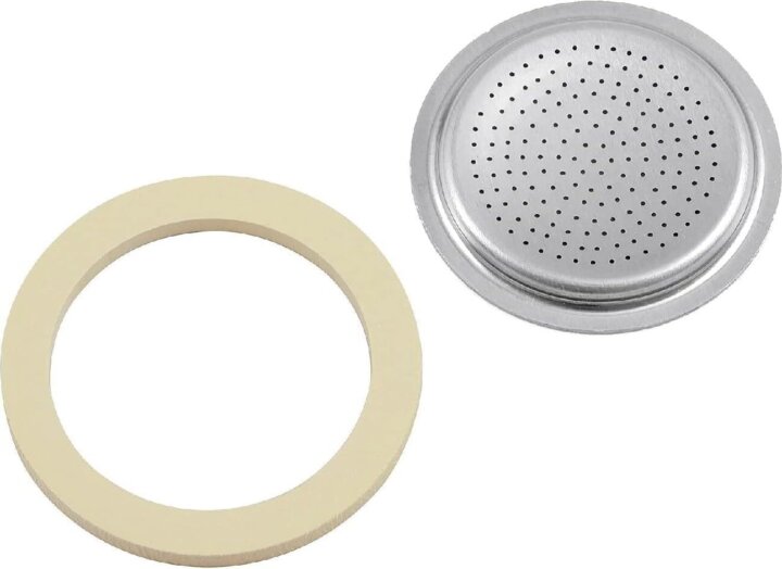 Bialetti Ricambi Moka Induction 2 adagos kotyogós kávéfőzőhüz 1 db szilikon tömítés + 1db szűrő