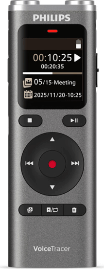 Philips DVT 2075 Voice Tracer Meeting Recorder Diktafon 8GB - Szürke