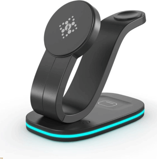 BlackBird BH1637 3 in 1 Wireless Mágnesen töltő 15W - Fekete