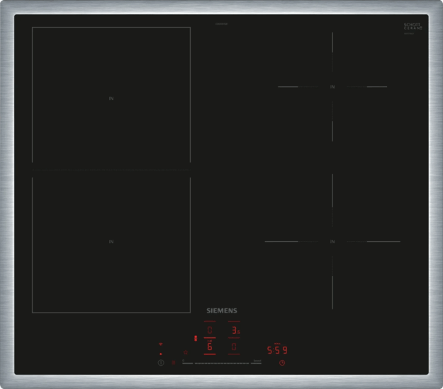 Siemens ED64RHSB1E Beépíthető 4 zónás Indukciós Főzőlap 6900 Watt - Fekete
