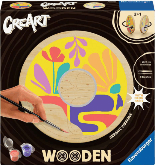 Ravensburger 25921 CreArt Wooden Festés számok szerint fára - Organikus rezgések