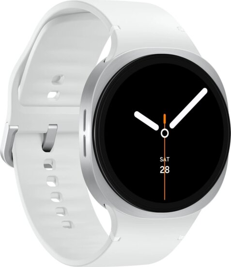Samsung Galaxy Watch8 44mm Okosóra Fehér Sport szíjjal M/L - Ezüst Samsung Galaxy Watch8 44mm Okosóra Fehér Sport szíjjal M/L - Ezüst